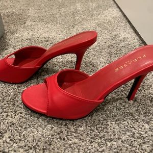 Pleaser mule heels